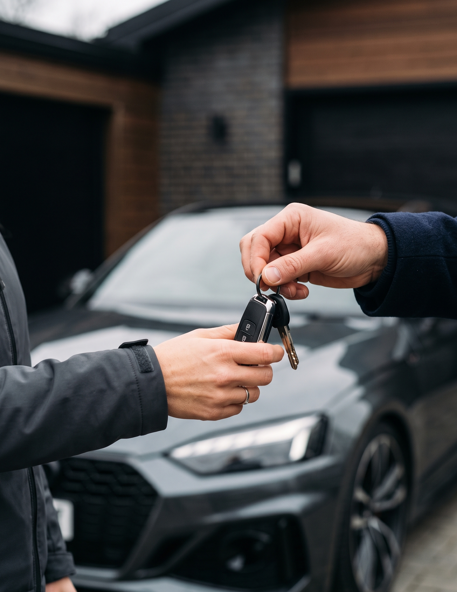 Remise des clés lors d'une transaction d'achat-vente automobile accompagnée par Gestipros